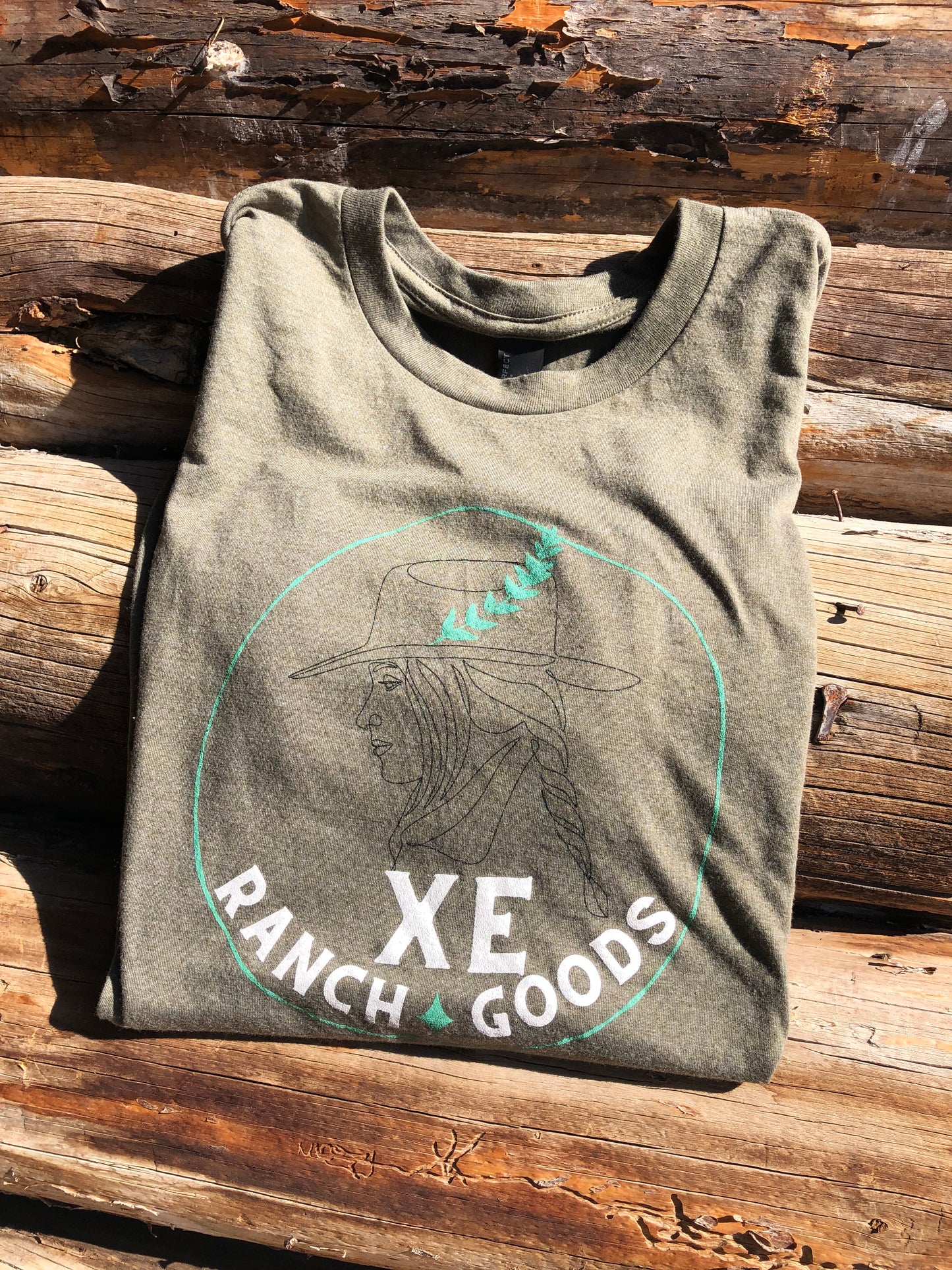 Herbal Cowgirl T-shirt Olive